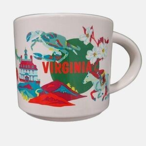 Starbucks Discovery Series Virginia 14 ounce White Mug with State Graphics